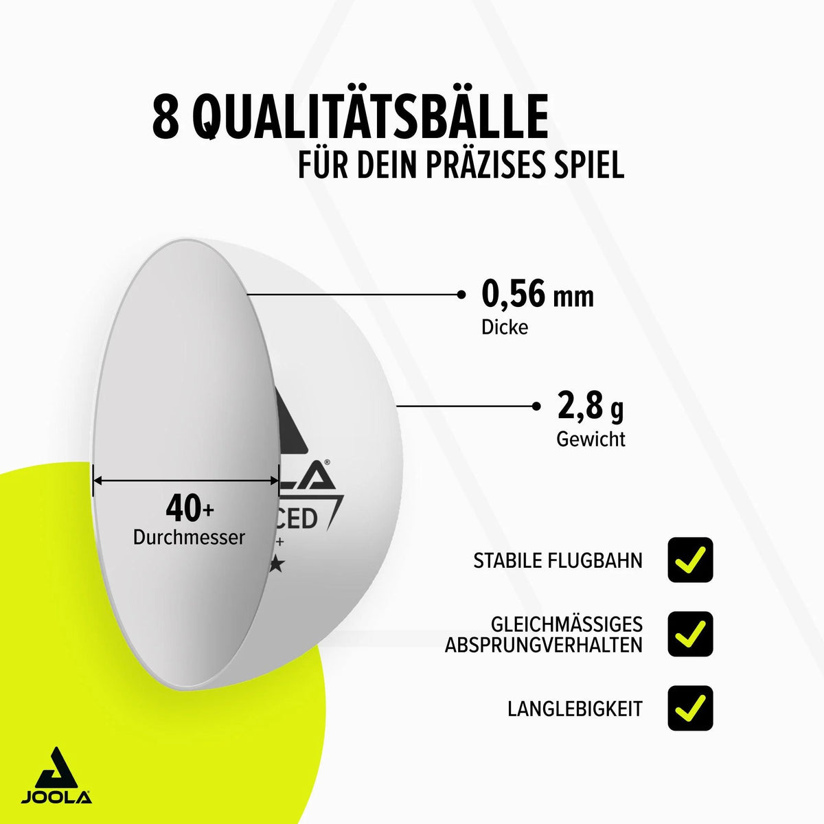 JOOLA Tafeltennisset Neon